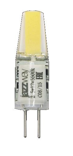 лампа светодиодная pled-g4 cob 2.5вт капсульная 5500к холод. бел. g4 200лм 12в jazzway 2855770 от BTSprom.by