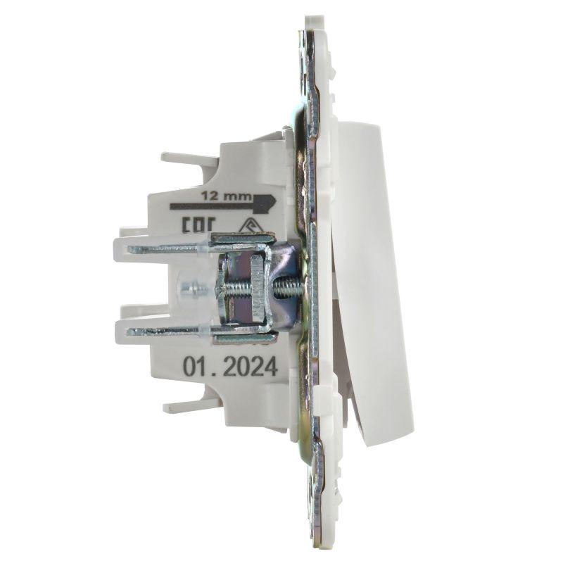  Выключатель проходной 1-кл. SKANDY 10А SK-V08W с индикацией арктич. бел. IEK SK-V12-1-10-K01 фото в каталоге от BTSprom.by