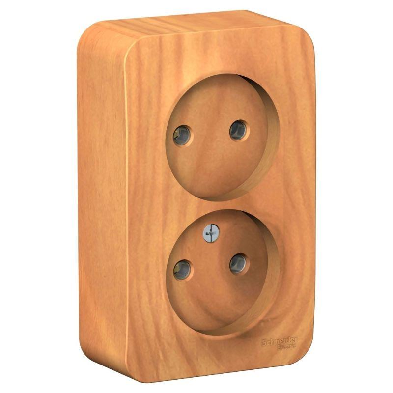 розетка 2-м оп blanca 16а ip20 250в без заземл. без защ. шторок ясень se blnra000205 от BTSprom.by