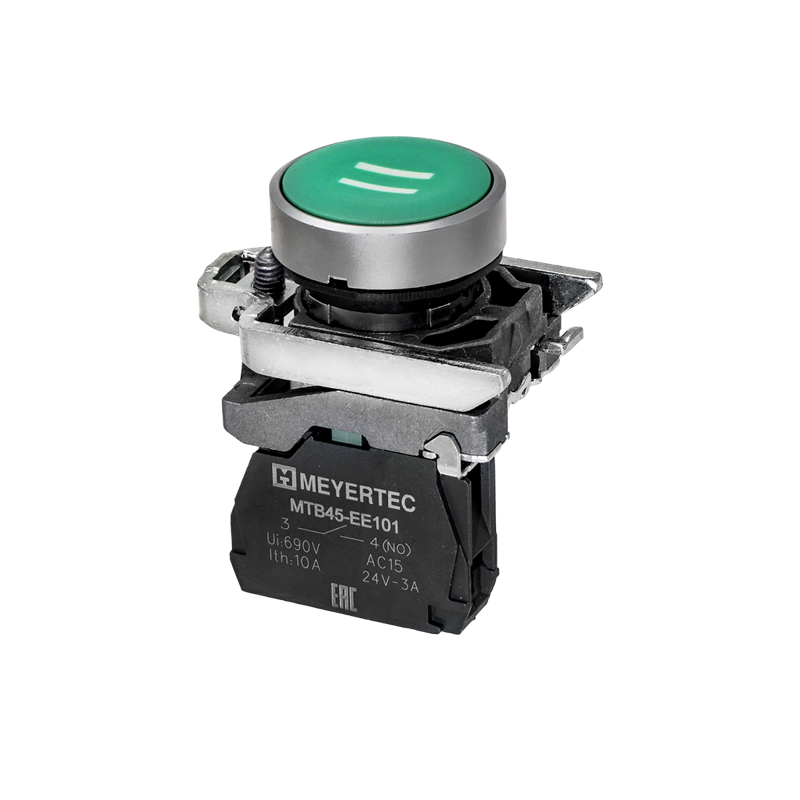 кнопка плоская маркировка "ii" 1no ip65 металл mtb4-ba31541 зел. овен 137125 от BTSprom.by