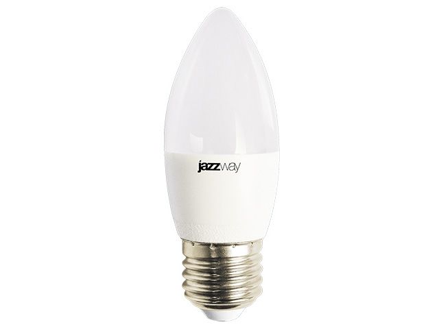 лампа светодиодная c37 свеча 8вт pled-lx 220-240в е27 3000к jazzway (60 вт  аналог лампы накаливания, 640лм,теплый) 5028531 от BTSprom.by