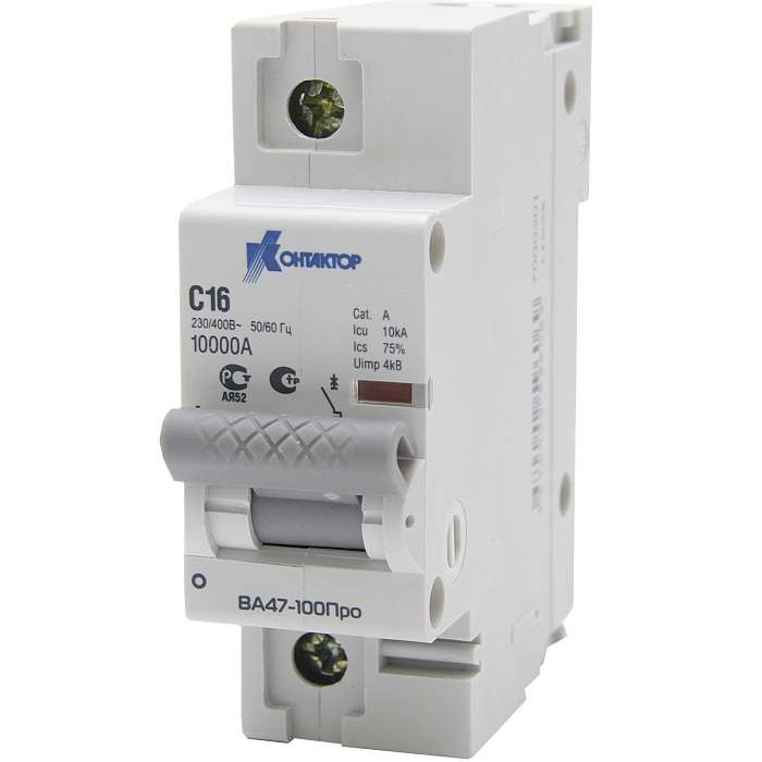 выключатель автоматический модульный 1п c 63а 10ка ва47-100про контактор 7000308 от BTSprom.by