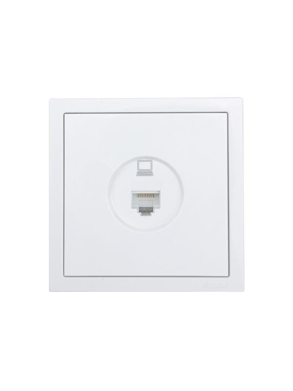 розетка компьютерная 1-мест. сп zima кат.5 бел. lezard 704-0288-139 от BTSprom.by