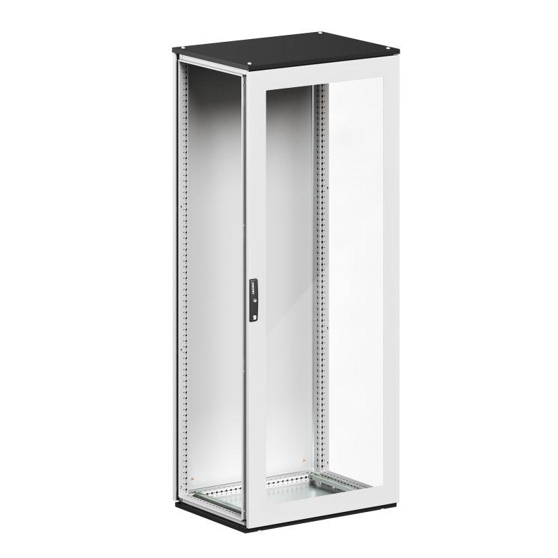 комплект напольного корпуса cqe n 1800х1000х400мм со стеклян. дверью и с задн. панелью ram block dkc r5cqen18104x от BTSprom.by