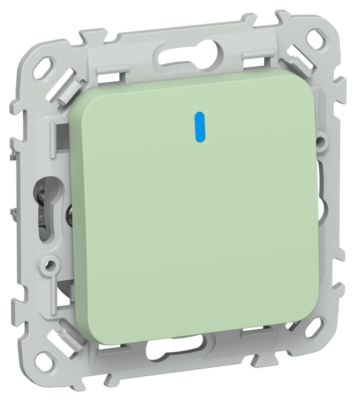 выключатель кнопочный 1-кл. сп flite вс11-2-1-флф 10а с индикацией механизм фисташк. iek fi-v14-1-10-1-k93 от BTSprom.by