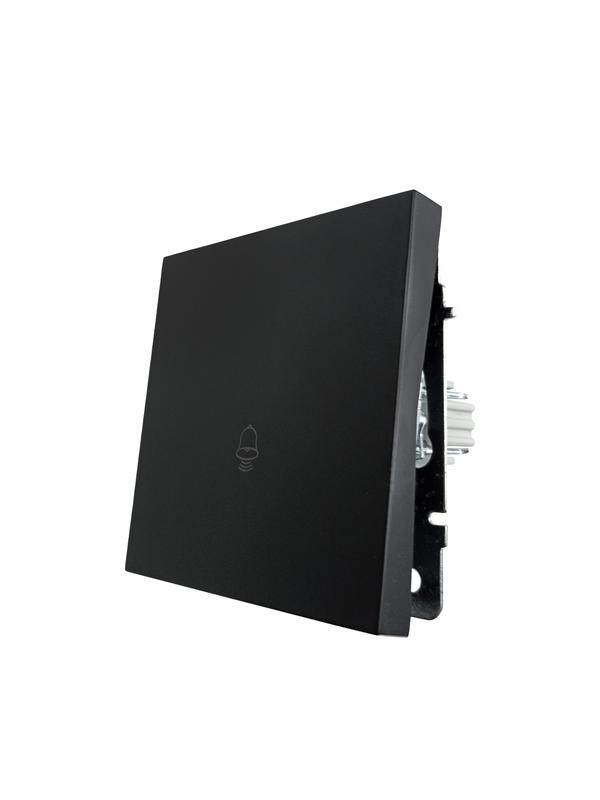  Кнопка звонка СП ZIMA IP20 безвинт. зажим черн. бархат LEZARD 704-4288-103QC фото в каталоге от BTSprom.by