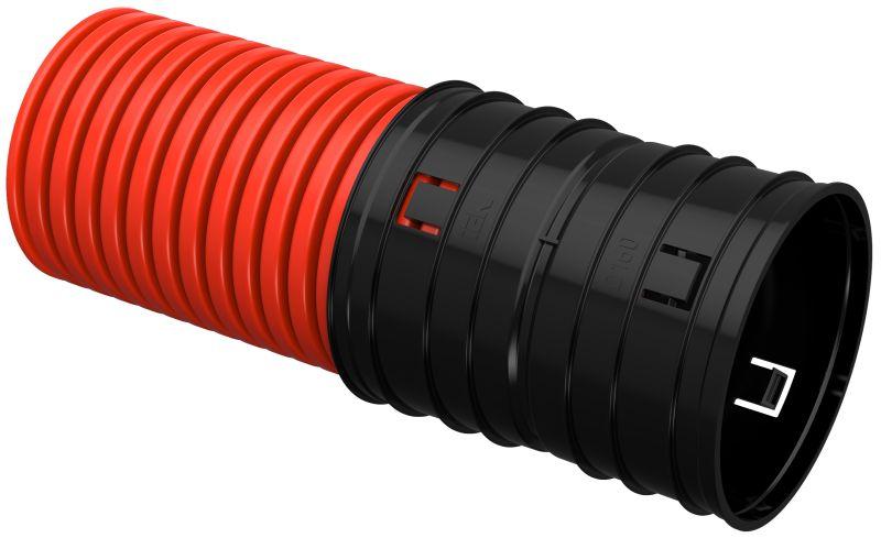 труба гофрированная двустенная пнд жесткая d160мм (дл.5.7м) elasta iek et-tg13-212-160-d57-k04 от BTSprom.by