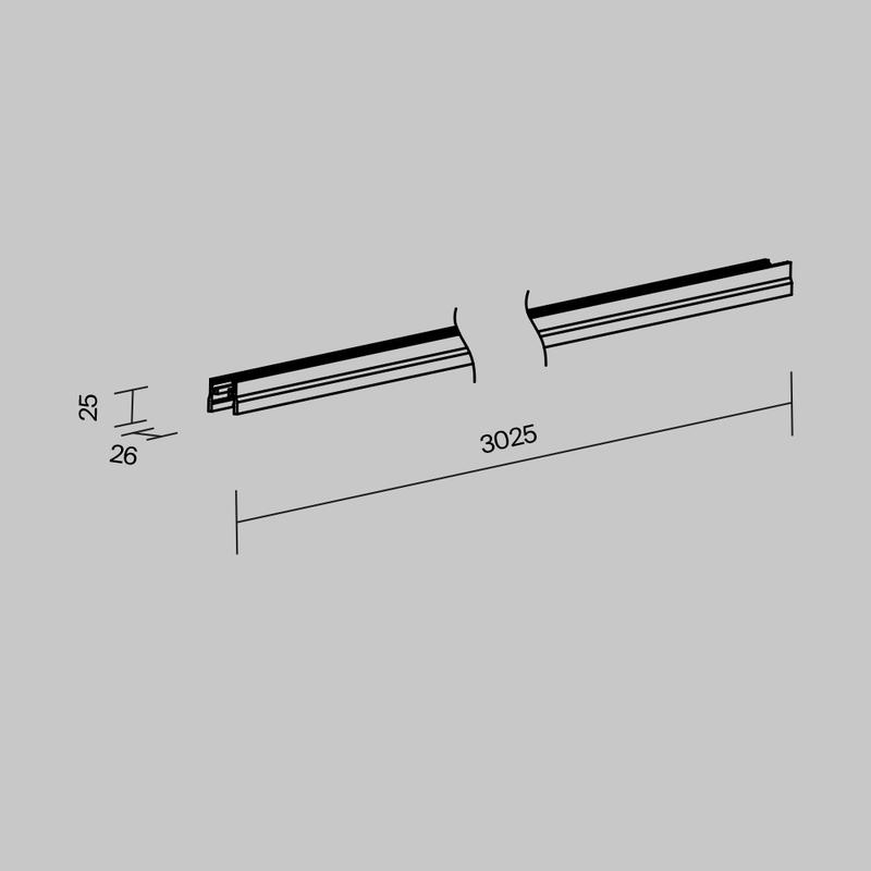  Профиль накладной Elasity IP L3000 черн. Maytoni O-TR001-P-B3M фото в каталоге от BTSprom.by