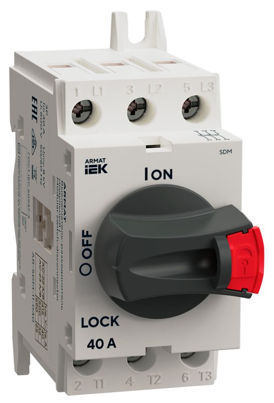 выключатель-разъединитель 3п 40а sdm armat iek ar-sdm-11-040 от BTSprom.by