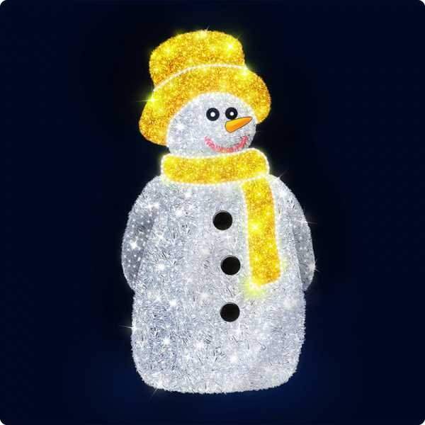 декоративная 3d фигура снеговик в шляпе 220 см (цвет на выбр) от BTSprom.by