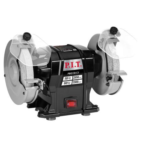 станок точильный электрический pbg150-c3 (300вт 2950об/мин круг 150х12.7х20мм пылезащита) p.i.t. pbg150-c3 от BTSprom.by