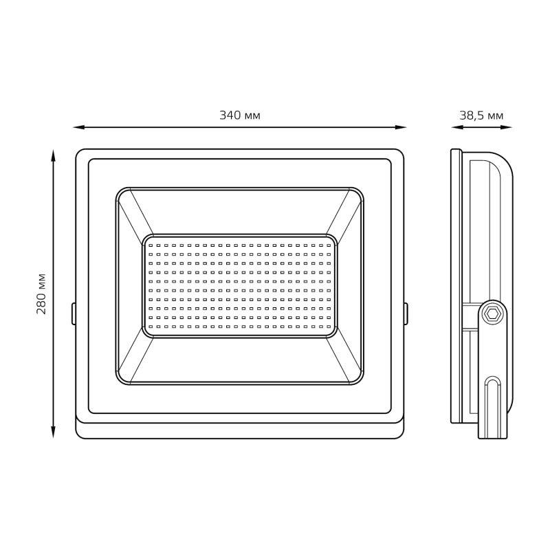  Прожектор светодиодный Elementary 200Вт 6500К IP65 16800лм 200-240В ДО черн. GAUSS 691511200 фото в каталоге от BTSprom.by