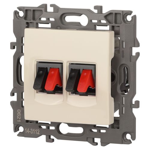  Розетка аудио 2мод. 14-3112-02 Elegance сл. кость ЭРА Б0034327 фото в каталоге от BTSprom.by