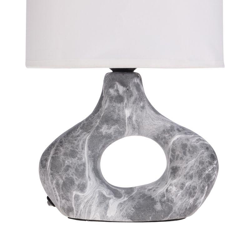  Светильник декоративный настольный Форте основание кольцо под черн. мрамор бел. абажур Е27 60Вт Rexant 603-1027 фото в каталоге от BTSprom.by