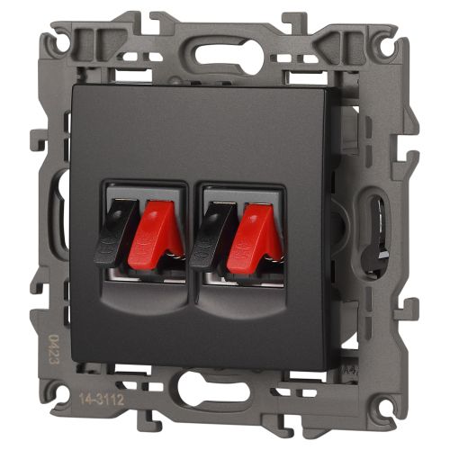  Розетка аудио 2мод. 14-3112-05 Elegance антрацит ЭРА Б0034330 фото в каталоге от BTSprom.by