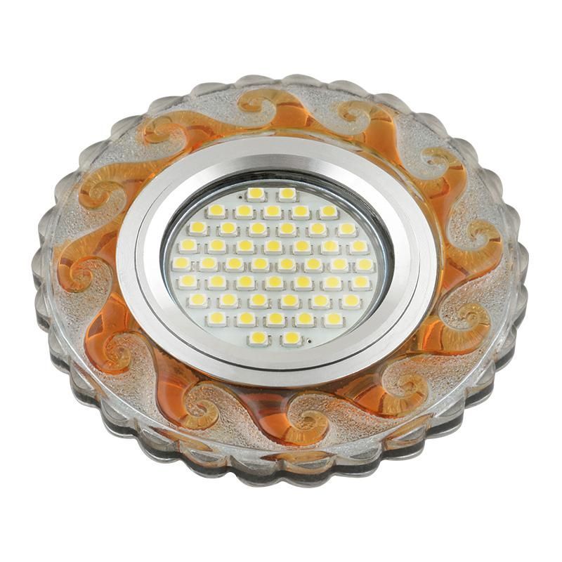 светильник dls-l139 gu5.3 glassy/tea gu5.3 встраив. доп. светодиод. подсветка 3вт без лампы стекло fametto ul-00003873 от BTSprom.by