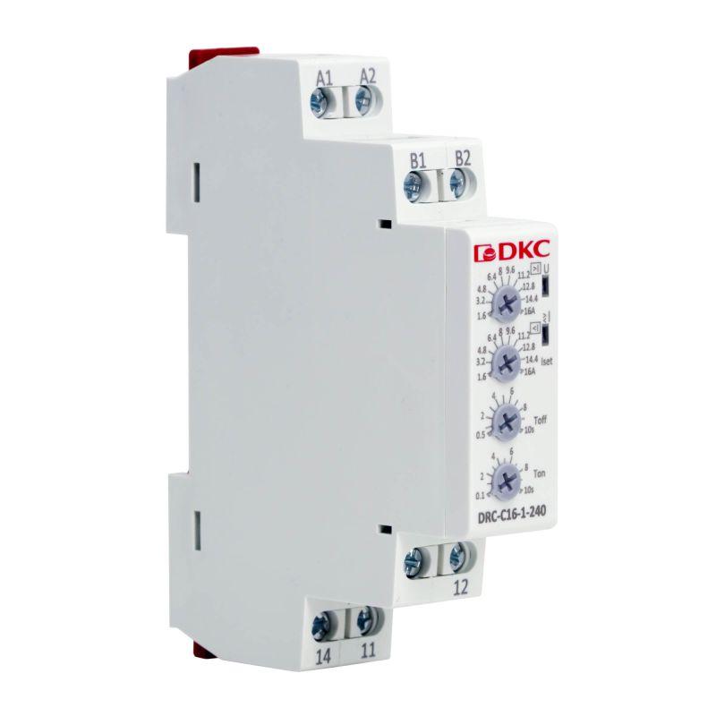 реле контроля тока тип drc 1.6-16а конфигурация контакта 1co 24-240 ac/dc dkc drc-c16-1-240 от BTSprom.by