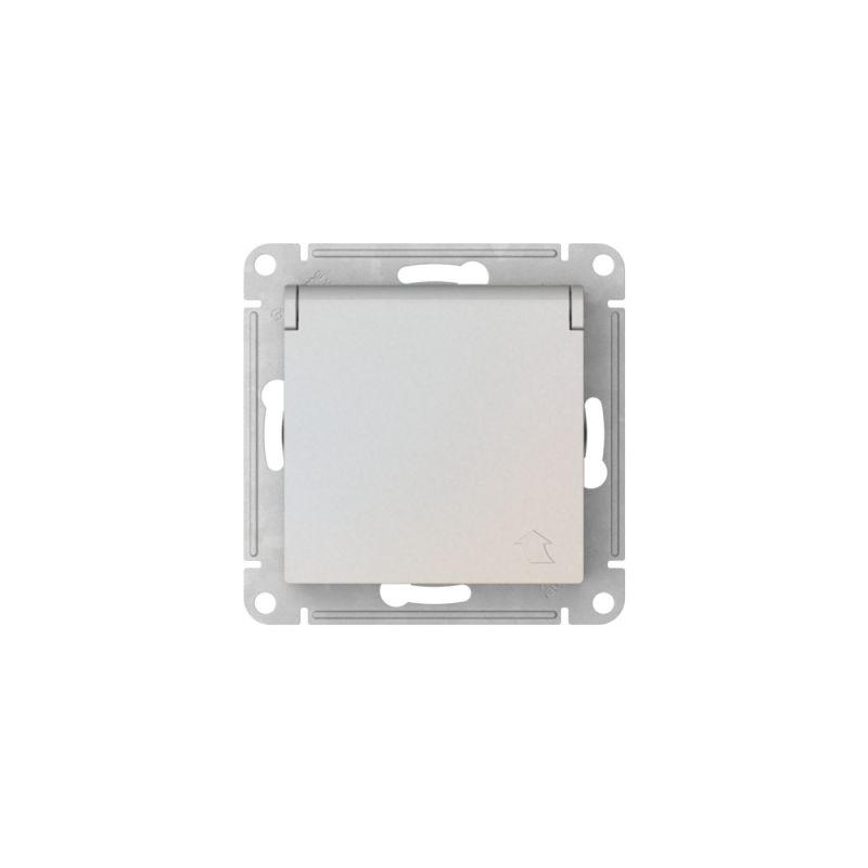  Розетка AtlasDesign 16А IP20 с заземл. защ. шторки с крышкой быстрозажим. клем. механизм жемчуж. SE ATN000446S фото в каталоге от BTSprom.by