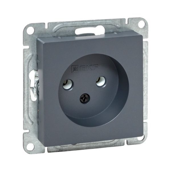 розетка сп эпика 16а без заземл. без шторок механизм графит ekf up1-sog-100 от BTSprom.by