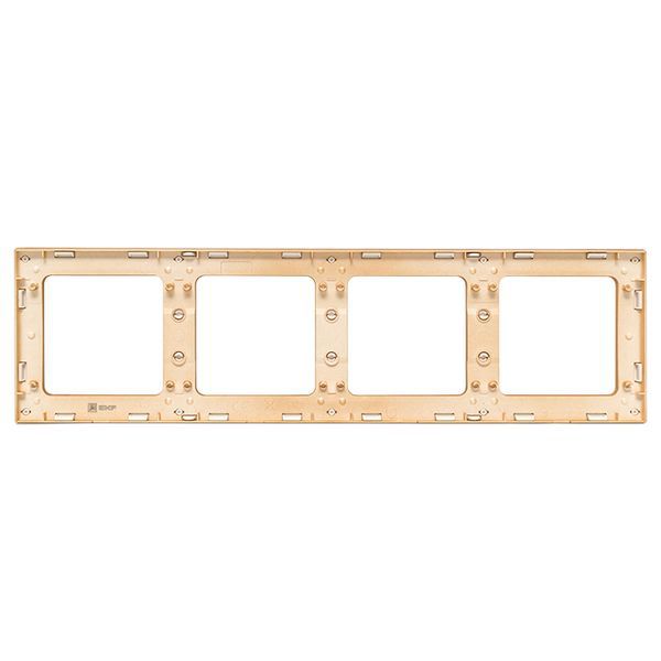  Рамка 4-м Стокгольм бел. с линией цвета шампань PROxima EKF EAM-G-303-20 фото в каталоге от BTSprom.by