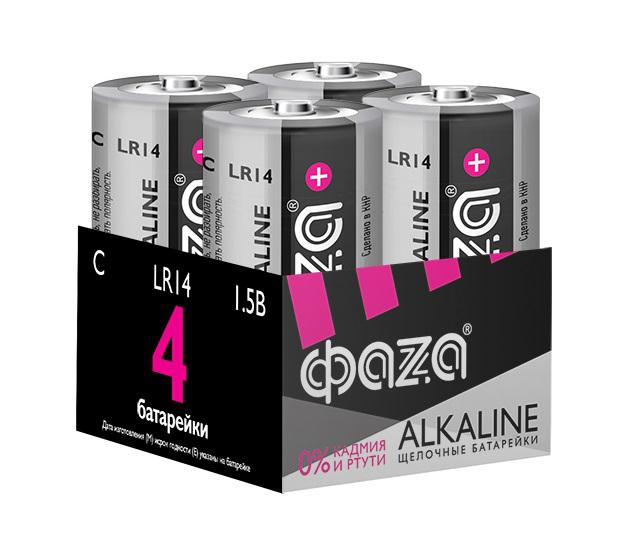 элемент питания алкалиновый c/lr14 1.5в alkaline pack-4 (уп.4шт) фаzа 5033160 от BTSprom.by