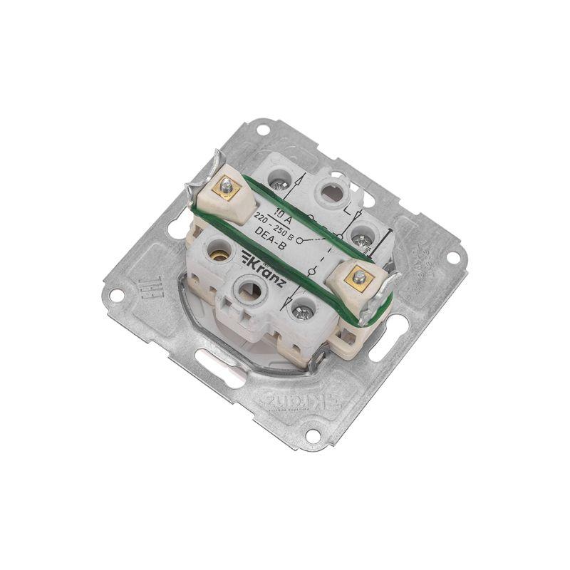  Выключатель для жалюзи 2-кл. СП DEA 10А механизм бел. Kranz KR-78-0209 фото в каталоге от BTSprom.by