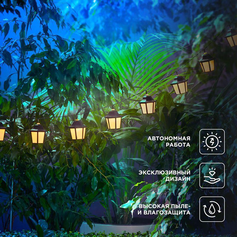  Гирлянда садовая Дэнлонг 3000К встроен. аккумулятор солнечная панель коллекция Пекин Rexant 602-2430 фото в каталоге от BTSprom.by