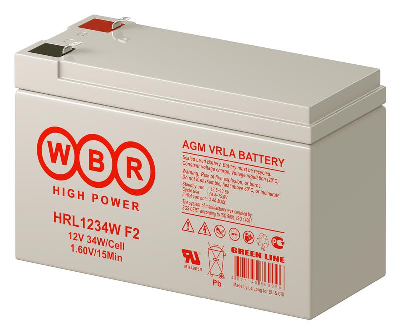  Аккумулятор 12В 9А.ч WBR HRL1234W F2 WBR фото в каталоге от BTSprom.by