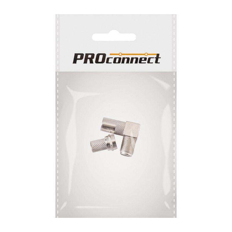  Набор разъемов антенных ТВ №3 (1 угловой переходник гнездо F - штекер TV; 1 F-разъем RG-6) PROCONNECT 05-4311-4-5 фото в каталоге от BTSprom.by