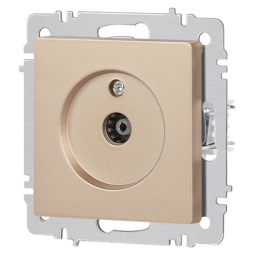  Розетка телевизионная одиночная TV СП Accent 6-301-04 IP20 шампань Intro Б0063609 фото в каталоге от BTSprom.by