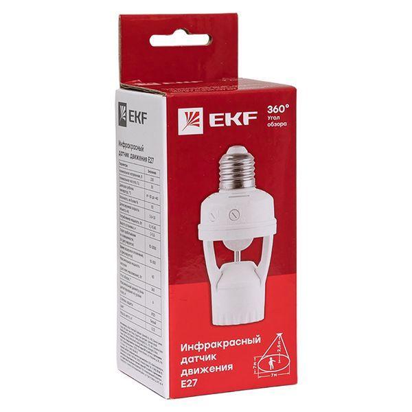  Датчик движения (ИК) E27 60Вт 360гр. до 7м IP20 PROxima EKF dd-ms-E27 фото в каталоге от BTSprom.by