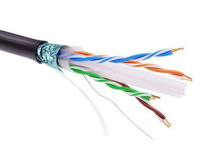 кабель информационный экранир. f/utp кат.6 4х2 pe черн. (уп.305м) dkc rn6fupe3bk от BTSprom.by