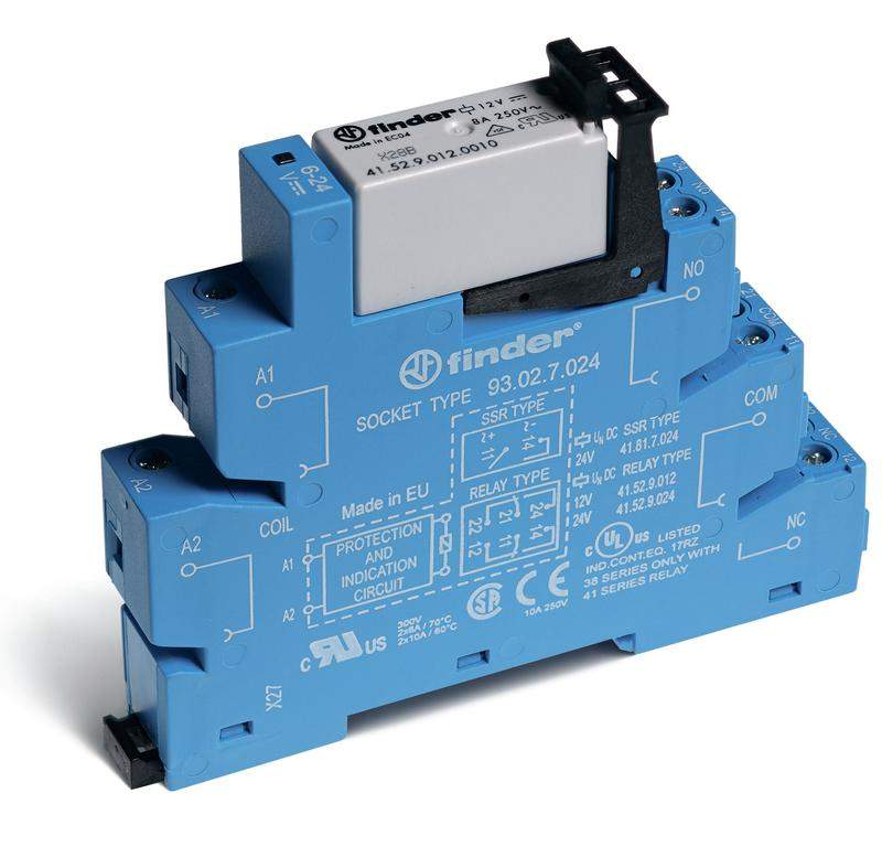 модуль интерфейсный (сборка 41.52.9.060.0010 + 93.02.7.060) электромеханич. реле 2co 8а agni 60в dc (чувствит.) ip20 винт. клеммы finder 385270600050 от BTSprom.by