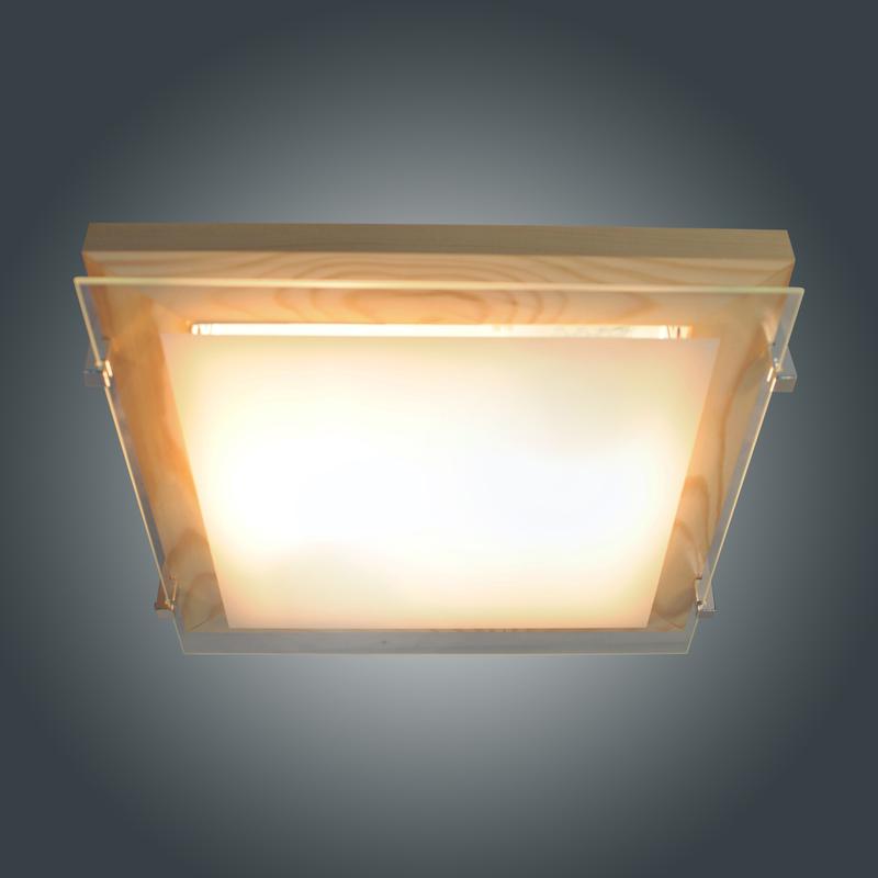  Светильник "Полесье" 300х300 НПБ 09-2х40-001 М94 бел./корпус сосна/держатель хром ИУ Элетех 1005205887 фото в каталоге от BTSprom.by