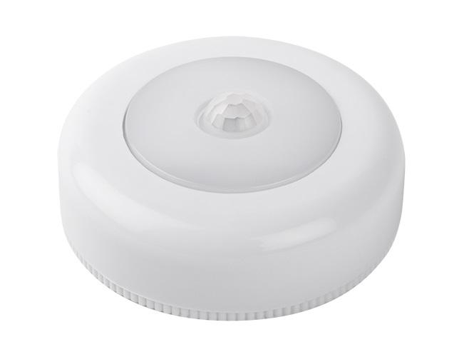 светильник светодиодный ts5-l1w-sens 6smd 0.8вт 6000к 50лм ip43 пушлайт с датчиком движения и освещенности 3хaaa (не в компл.) jazzway 5031661 от BTSprom.by