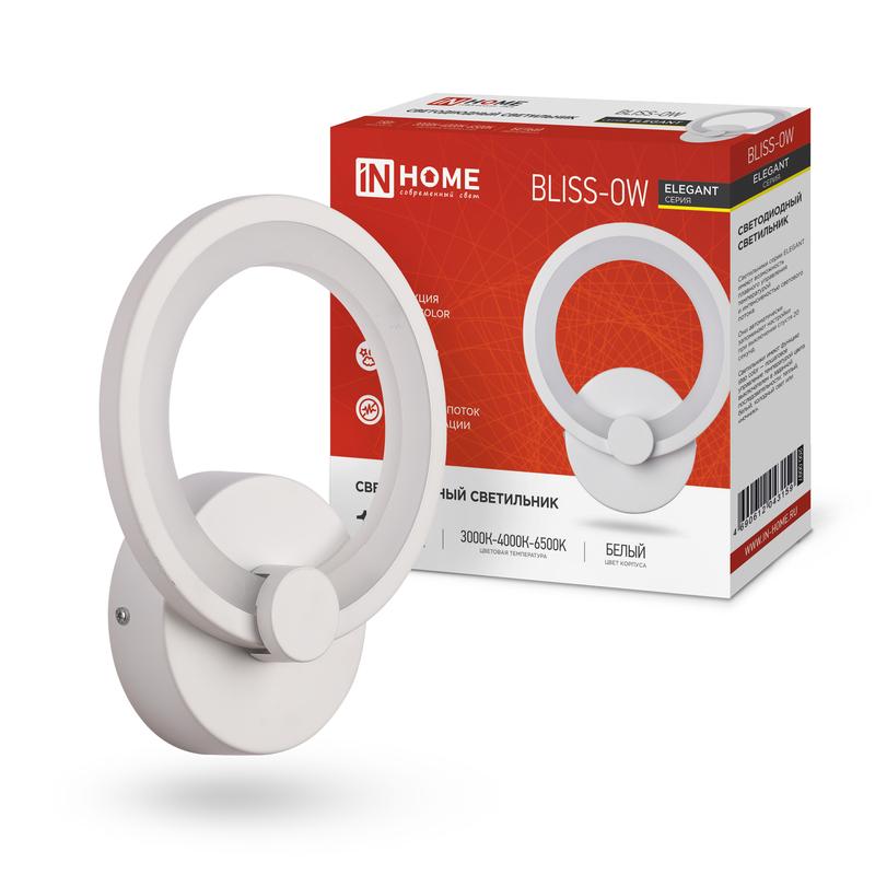 светильник светодиодный elegant blissar-w 15вт 3000-6500к 1050лм 230в step color бел. in home 4690612043159 от BTSprom.by