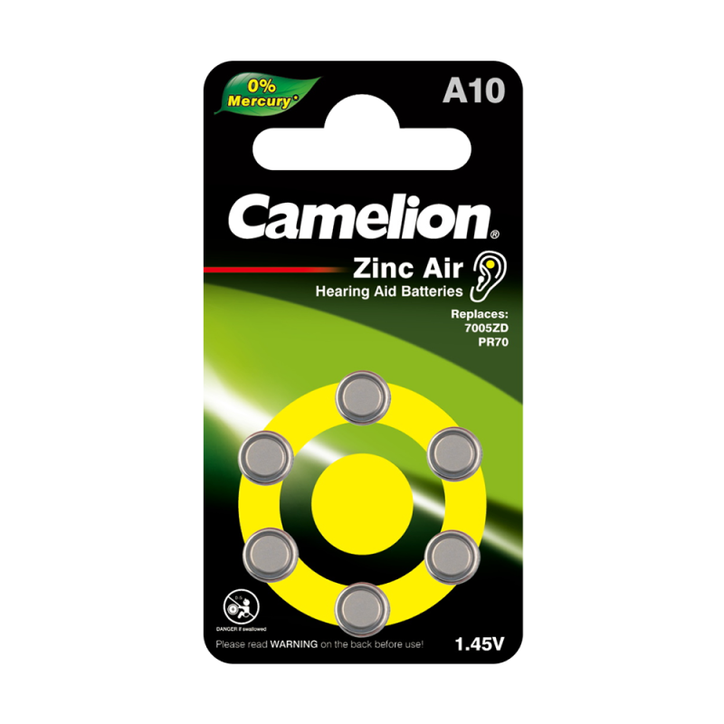 элемент питания za10 mercury free a10-bp6 (0%hg) 1.4в 90ма.ч для слуховых аппаратов bl-6 (блист.6шт) camelion 12823 от BTSprom.by
