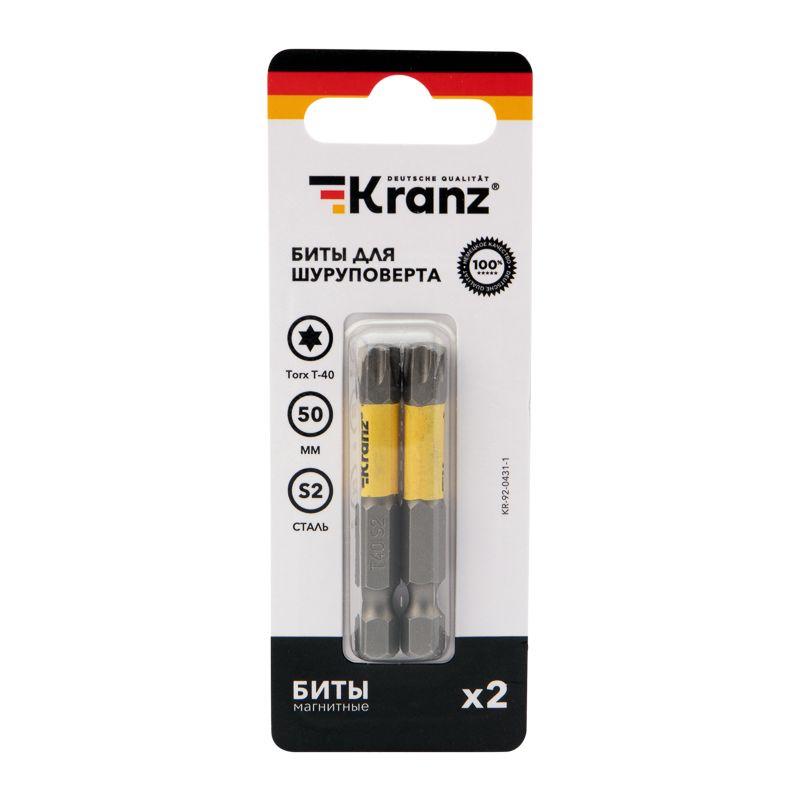  Бита для шуруповерта Torx T40х50мм (уп.2шт) Kranz KR-92-0431-1 фото в каталоге от BTSprom.by