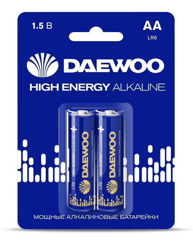 элемент питания алкалиновый aa/lr6 1.5в high energy alkaline 2021 bl-2 (уп.2шт) daewoo 5030299 от BTSprom.by