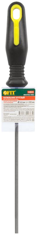  Напильник для заточки цепей бензопил круглый с прорезиненной ручкой 200х4.8мм FIT 42813 фото в каталоге от BTSprom.by