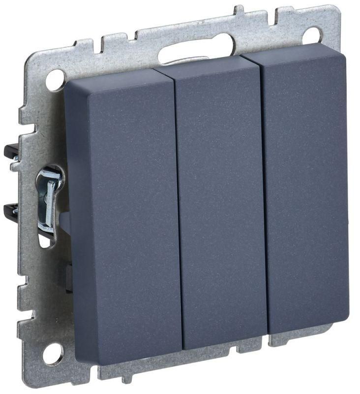 выключатель 3-кл. сп brite вс10-3-0-брм 10а механизм маренго iek br-v30-0-10-k35 от BTSprom.by