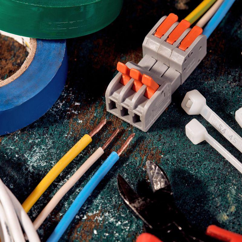  Клемма проходная разъемная СМК 222-423R 3п 0.2-2.5/4кв.мм сер. (блист.5шт) Rexant 07-5263-5 фото в каталоге от BTSprom.by