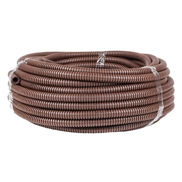 труба гофрированная пвх d16мм с протяжкой темн. дерево (уп.25м) plast proxima ekf tg-z-16d от BTSprom.by