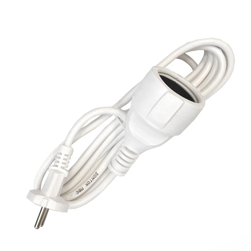 удлинитель-шнур 1х3м без заземл. 10а ip20 пвс 2х1 бел. domtok 2336 от BTSprom.by