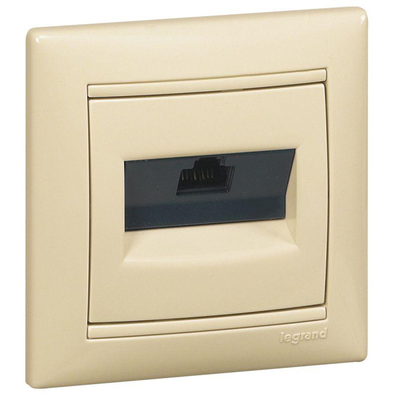 розетка компьютерная 1-м сп valena rj45 кат.6 utp на захватах механизм сл. кость leg 774146 от BTSprom.by