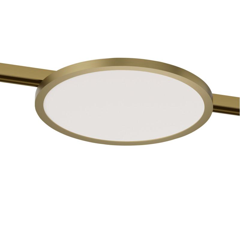 светильник трековый shine flow 15вт 3000к ip20 48в dc 198х27 ra90 со светодиодом алюм. сатинированная латунь denkirs 764350 от BTSprom.by