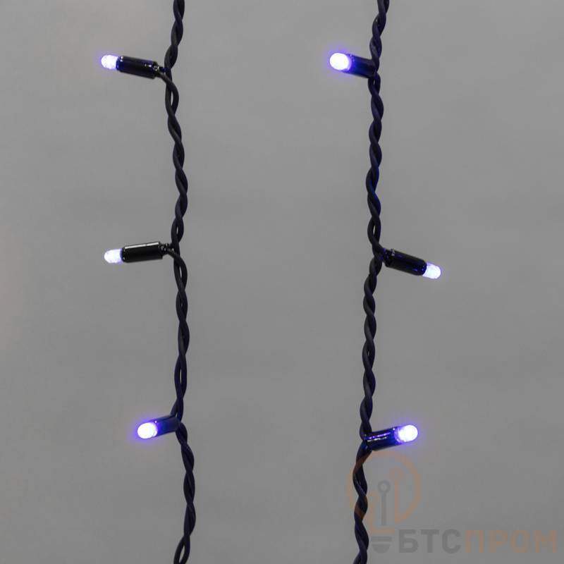  АЙСИКЛ (бахрома), 3,2х0,9 м, черный КАУЧУК IP67, 120 LED СИНИЕ фото в каталоге от BTSprom.by