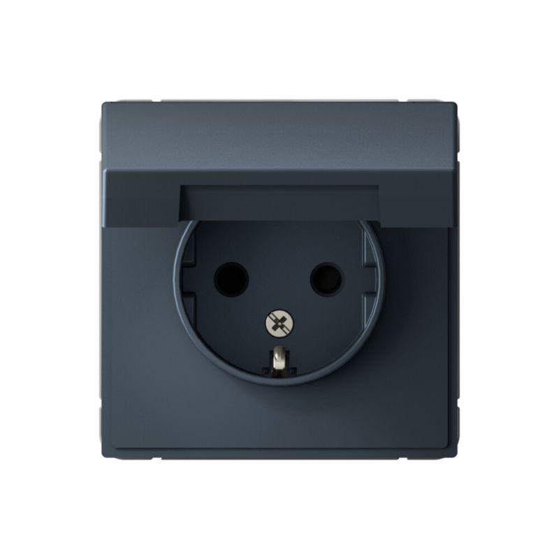  Розетка ArtGallery 16А IP20 с заземл. защ. шторки с крышкой механизм грифель SE GAL000746 фото в каталоге от BTSprom.by