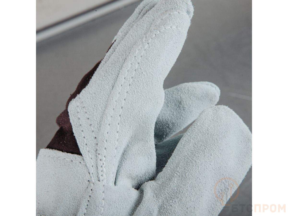  Перчатки спилковые комбинированные, 10/XL, серый/коричневый, Jeta Safety (кожа класса АВ) фото в каталоге от BTSprom.by