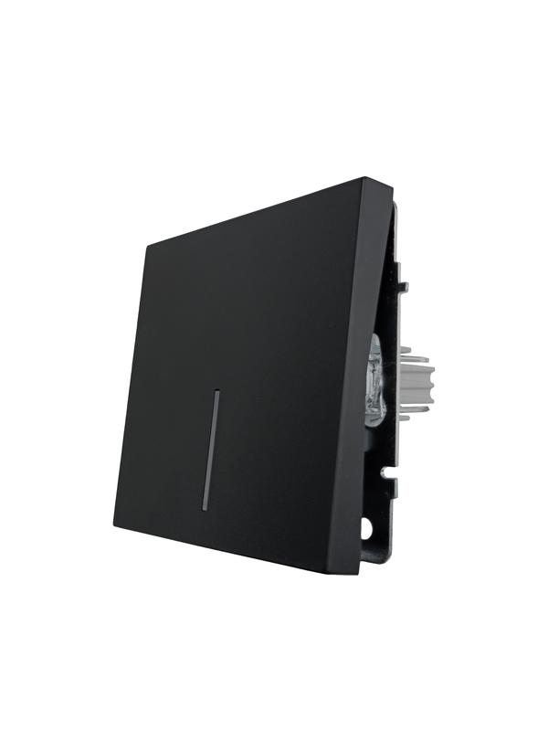  Выключатель 1-кл. с индик. СП ZIMA IP20 10А безвинт. зажим черн. бархат LEZARD 704-4288-111QC фото в каталоге от BTSprom.by